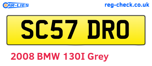 SC57DRO are the vehicle registration plates.