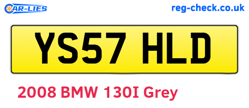 YS57HLD are the vehicle registration plates.