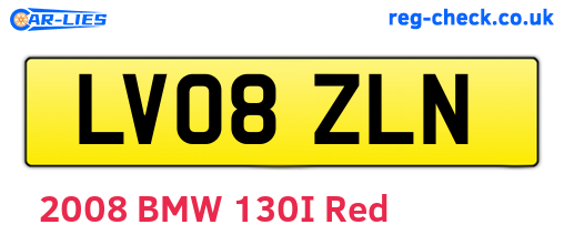 LV08ZLN are the vehicle registration plates.