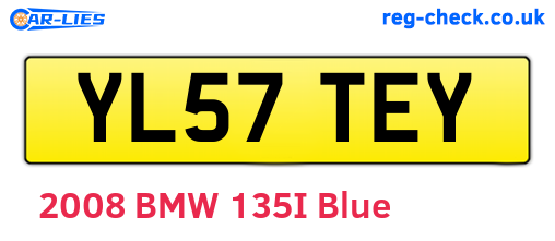 YL57TEY are the vehicle registration plates.