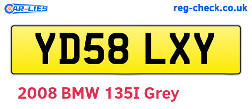 YD58LXY are the vehicle registration plates.