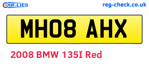 MH08AHX are the vehicle registration plates.