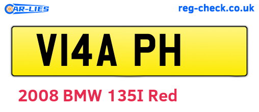 V14APH are the vehicle registration plates.