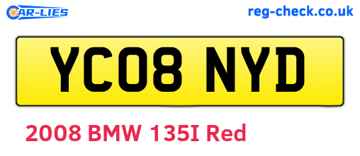 YC08NYD are the vehicle registration plates.