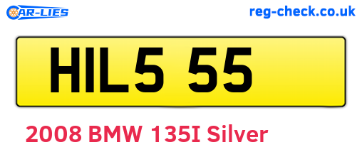 HIL555 are the vehicle registration plates.