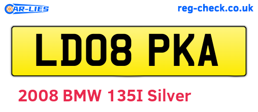 LD08PKA are the vehicle registration plates.