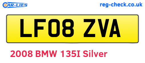 LF08ZVA are the vehicle registration plates.