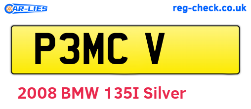 P3MCV are the vehicle registration plates.