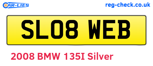SL08WEB are the vehicle registration plates.