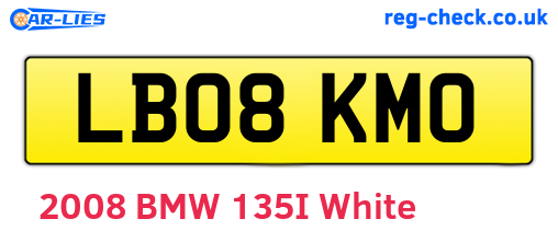 LB08KMO are the vehicle registration plates.