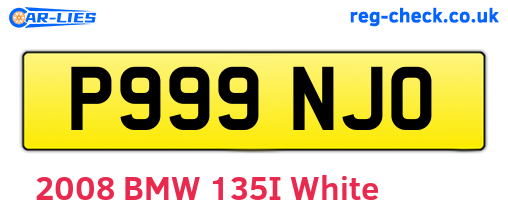P999NJO are the vehicle registration plates.