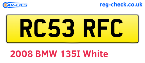RC53RFC are the vehicle registration plates.