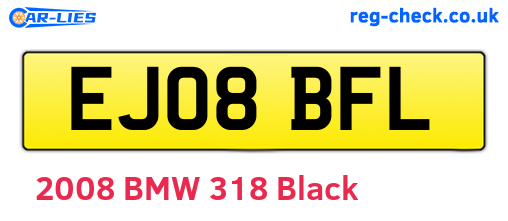 EJ08BFL are the vehicle registration plates.