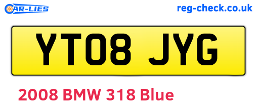 YT08JYG are the vehicle registration plates.