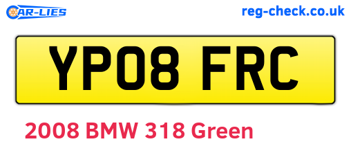YP08FRC are the vehicle registration plates.