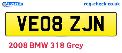 VE08ZJN are the vehicle registration plates.