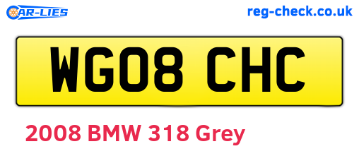 WG08CHC are the vehicle registration plates.