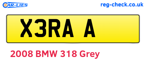 X3RAA are the vehicle registration plates.
