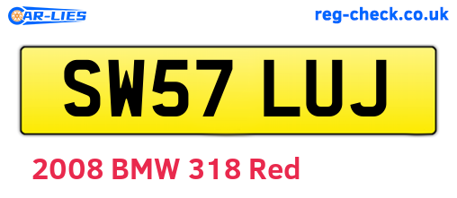 SW57LUJ are the vehicle registration plates.