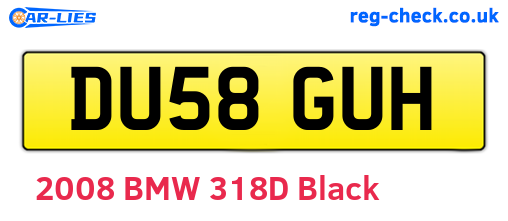DU58GUH are the vehicle registration plates.
