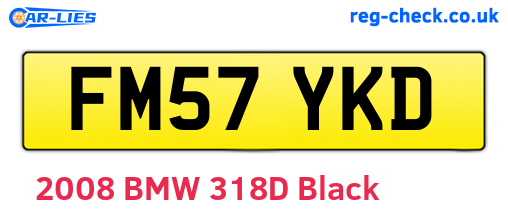 FM57YKD are the vehicle registration plates.