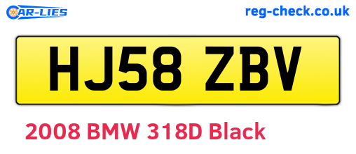 HJ58ZBV are the vehicle registration plates.