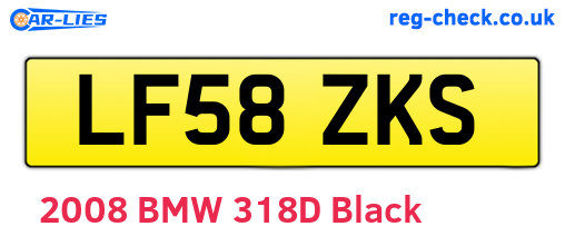 LF58ZKS are the vehicle registration plates.