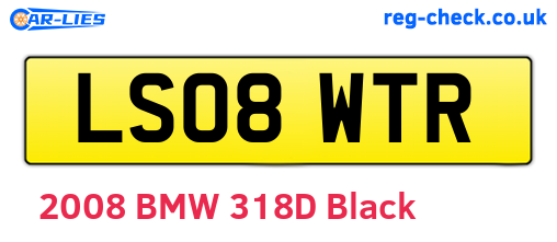 LS08WTR are the vehicle registration plates.