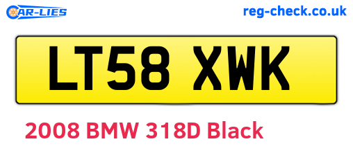 LT58XWK are the vehicle registration plates.