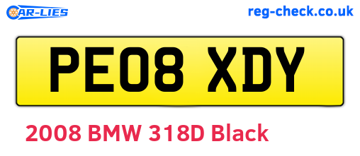 PE08XDY are the vehicle registration plates.