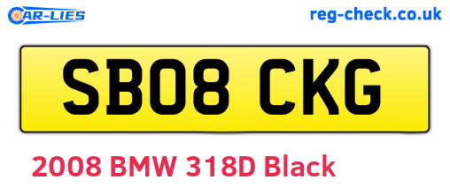 SB08CKG are the vehicle registration plates.