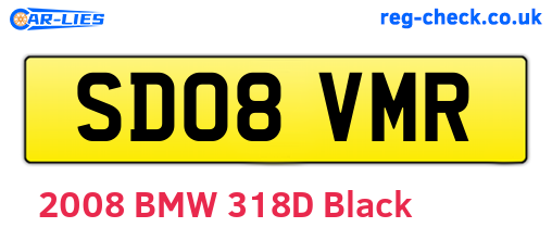 SD08VMR are the vehicle registration plates.