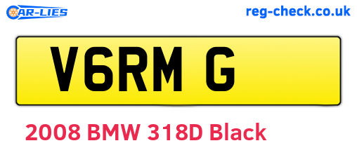 V6RMG are the vehicle registration plates.