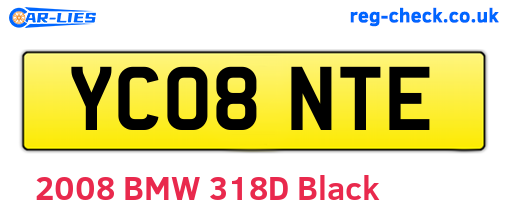 YC08NTE are the vehicle registration plates.