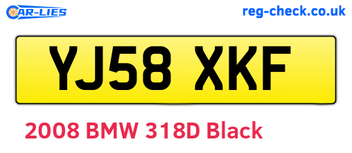 YJ58XKF are the vehicle registration plates.