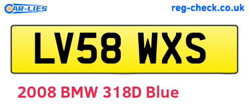 LV58WXS are the vehicle registration plates.