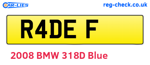 R4DEF are the vehicle registration plates.