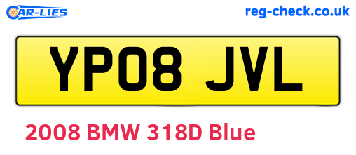 YP08JVL are the vehicle registration plates.