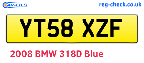 YT58XZF are the vehicle registration plates.