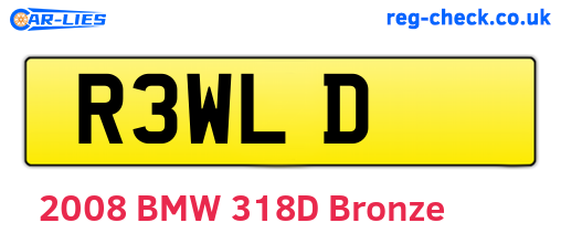 R3WLD are the vehicle registration plates.