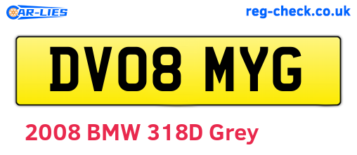 DV08MYG are the vehicle registration plates.