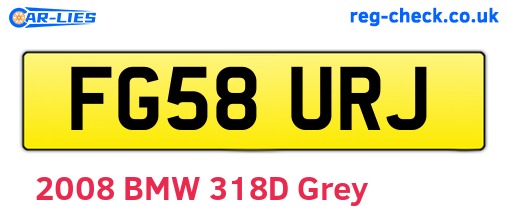 FG58URJ are the vehicle registration plates.