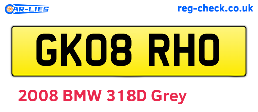 GK08RHO are the vehicle registration plates.