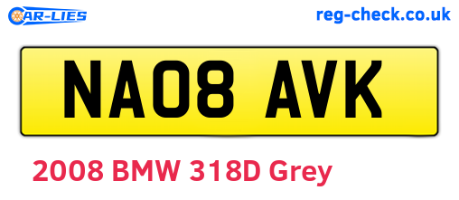 NA08AVK are the vehicle registration plates.