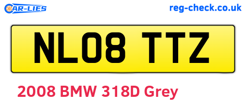 NL08TTZ are the vehicle registration plates.