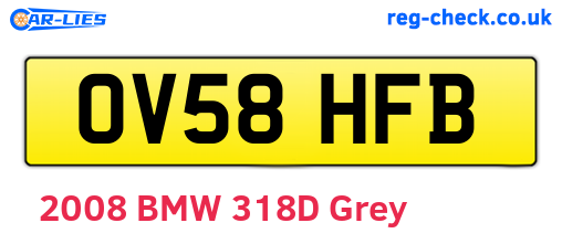 OV58HFB are the vehicle registration plates.
