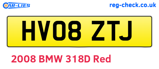 HV08ZTJ are the vehicle registration plates.