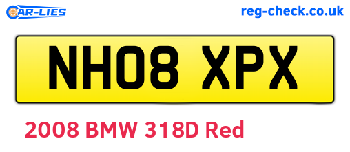NH08XPX are the vehicle registration plates.