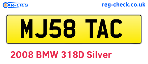 MJ58TAC are the vehicle registration plates.