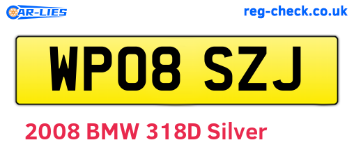 WP08SZJ are the vehicle registration plates.